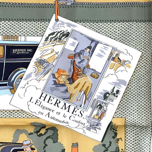 HERMES Cream Silk Scarf - Picture 3 of 5
